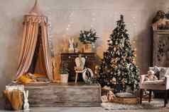圣诞节树首页圣诞节室内装饰圣诞节照片区