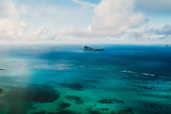 空中图片北北东海岸<strong>毛里求斯</strong>岛美丽的环礁湖<strong>毛里求斯</strong>岛拍摄