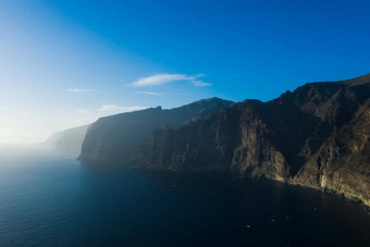 空中全景悬崖这些巨人悬崖巨人日落tenerife金丝雀岛屿西班牙