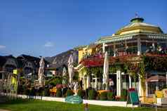 10月salzkammergut奥地利人民行动党基因族群咖啡馆城市中心salzkammergut阿尔卑斯山脉