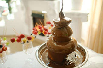 芝士火锅巧克力喷泉糖果甜蜜的主题