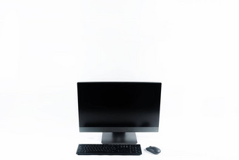 整体键盘鼠标白色背景电脑白色隔离