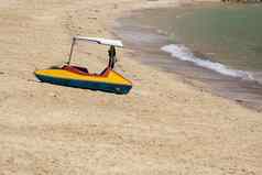 小船海滩小船海滩海水减少桑迪海滩sairee海滩春蓬省