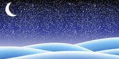 色彩斑斓的自然主义的冬天背景下降雪飘向量插图