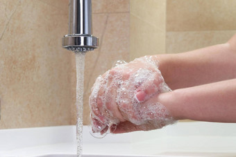 女人洗手抗菌肥皂电晕病毒预防卫生停止传播冠状病毒