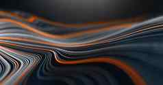 液体行模式波形状模式色彩斑斓的音乐数字行黑色的背景橙色白色流
