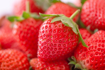 美丽的美味的草莓木盒子篮子概念有机农业新鲜的直接交付果园关闭