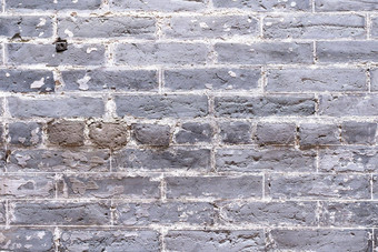 真正的灰色的古董复古的砖语气模式墙背景中国人房子关闭平躺前前面视图