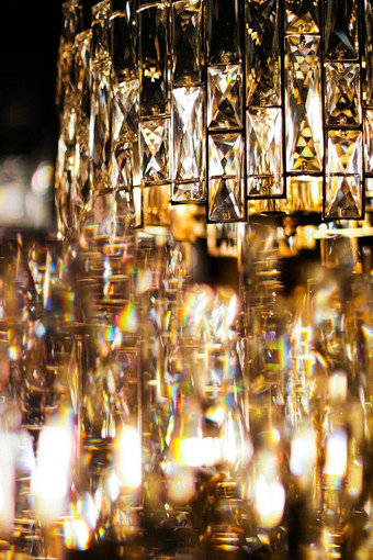 水晶玻璃吊灯首页装饰室内设计奢侈品家具细节假期邀请卡背景
