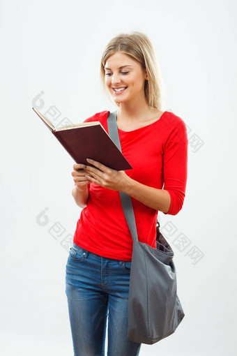 女学生阅读书