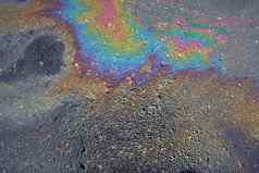 石油浮油湿沥青表面