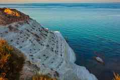 石灰石白色悬崖规模的土耳其realmonteagrigento