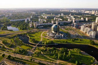 前视图国家图书馆社区公园人类的资本共和国白俄罗斯公<strong>共建</strong>筑