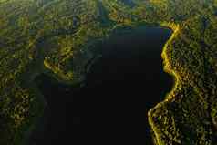 前视图湖博尔塔森林斯维特拉娜湖泊国家公园美丽的的地方白俄罗斯岛湖白俄罗斯