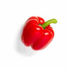 红色的胡椒孤立的白色背景保加利亚红色的红辣椒