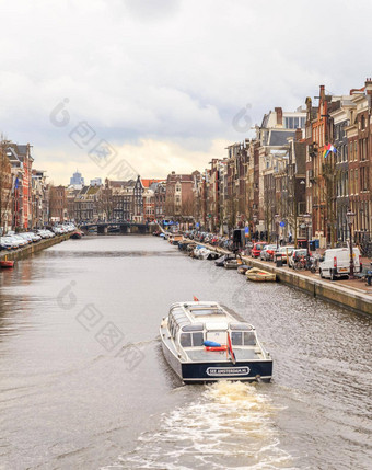 阿姆斯特丹荷兰3月街道城市运河3月阿姆斯特丹