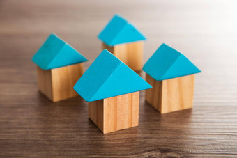 木模型房子真正的房地产市场财产融资