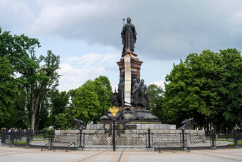 纪念碑<strong>皇后</strong>凯瑟琳城市克拉斯诺达尔俄罗斯多云的一天