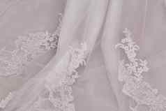 背景纹理绣花花边精致的细节婚礼衣服