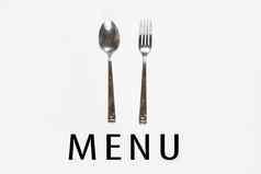 餐厅菜单叉勺子刀