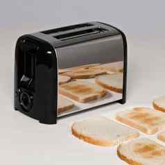 概念上的图像烤面包机面包