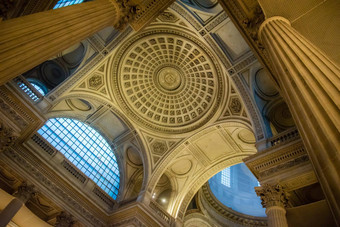 巴黎法国华丽的室内圆顶结构巴黎博物馆