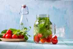 排毒水蔬菜水果饮食健康的吃重量损失