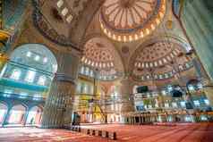 室内Sultanahmet清真寺蓝色的清真寺伊斯坦布尔