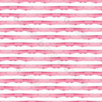 摘要粉红色的条纹<strong>水彩</strong>背景无缝的模式织物纺织纸简单的手画条纹