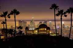 市中心这些洛杉矶城市天际线城市景观