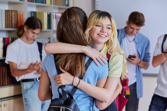 学校女朋友青少<strong>年会</strong>议微笑欢乐内部学校