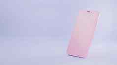 智能手机金模型模拟粉红色的颜色
