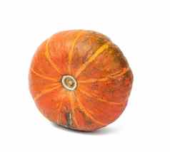 大橙色南瓜孤立的白色背景美味的健康的蔬菜