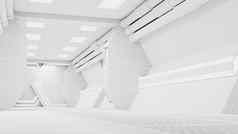 宇宙飞船走廊股票运动图形视频显示室内移动宇宙飞船呈现