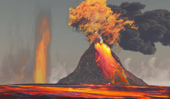 火山熔岩火
