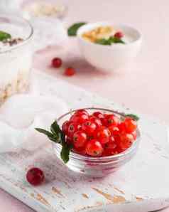 小红莓小碗生物食物生活方式概念高质量照片