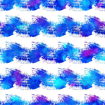 水彩刷条纹无缝的模式手画画眉山庄几何设计蓝色的颜色现代中风咕噜拼贴画背景