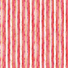 摘要简单的条纹水彩背景粉红色的橙色颜色无缝的模式织物纺织纸简单的手画条纹