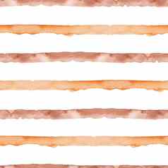 橙色棕色（的）摘要watercolorseamless模式条纹几何背景无缝的模式条纹手工制作的纹理织物壁纸