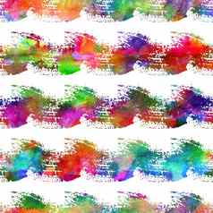 水彩刷条纹无缝的模式画眉山庄几何设计彩虹颜色现代中风咕噜拼贴画背景孩子们织物纺织