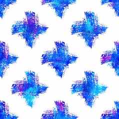 水彩刷交叉无缝的模式画眉山庄几何设计蓝色的颜色现代咕噜拼贴画背景