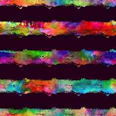水彩画刷条纹无缝的模式画眉山庄几何设计彩虹颜色水彩现代中风咕噜拼贴画黑暗紫罗兰色的背景