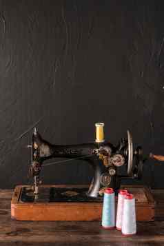 棉花线程缝纫机高质量照片