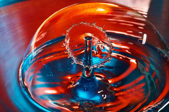 水滴<strong>会议</strong>空气内部泡沫<strong>蓝色</strong>的红色的水
