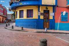 折衷的色彩斑斓的社区波哥大蓝色的黄色的红色的