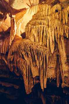 细节大洞穴形成地下肯塔基州印第安纳州钟乳石