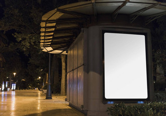 空白白色广告面板城市高质量美丽的照片概念