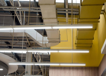 天花板安装灯管道空气导管沟通系统