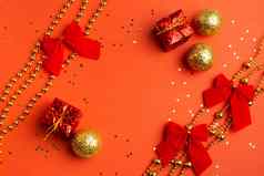 红色的圣诞节礼物圣诞节树红色的背景文章一年圣诞节选择礼物红色的礼物