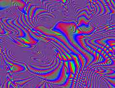 嬉皮漏洞百出的迷幻彩虹背景断续器色彩斑斓的壁纸摘要催眠错觉嬉皮复古的纹理故障迪斯科